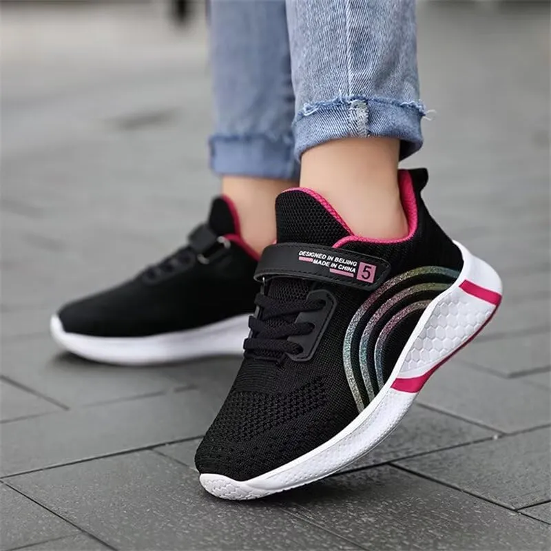 Kids Girl Solid Breathable Sport Shoes for Outdoor School Running Walking