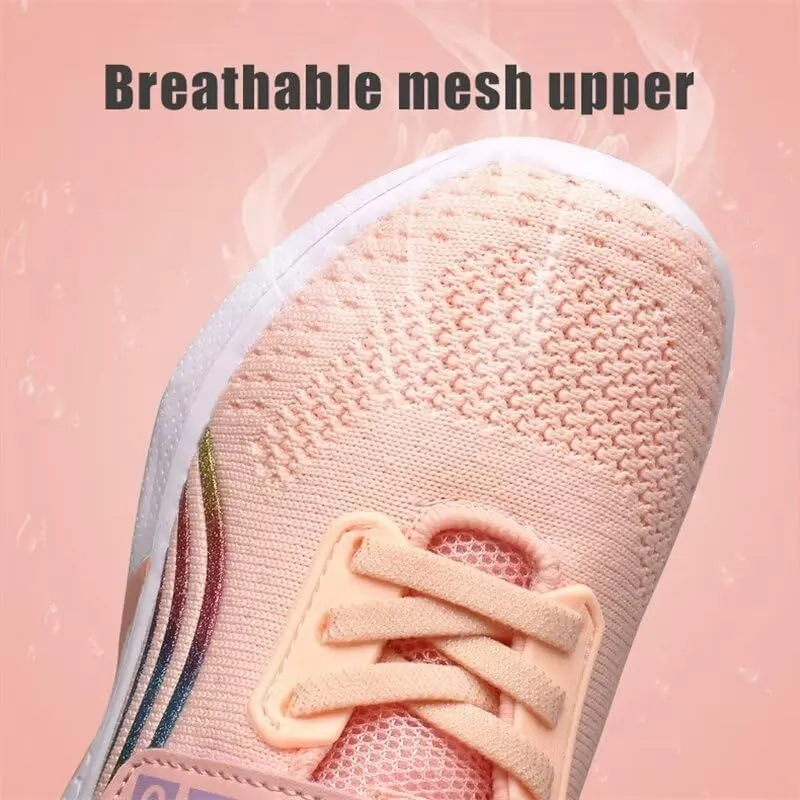 Kids Girl Solid Breathable Sport Shoes for Outdoor School Running Walking