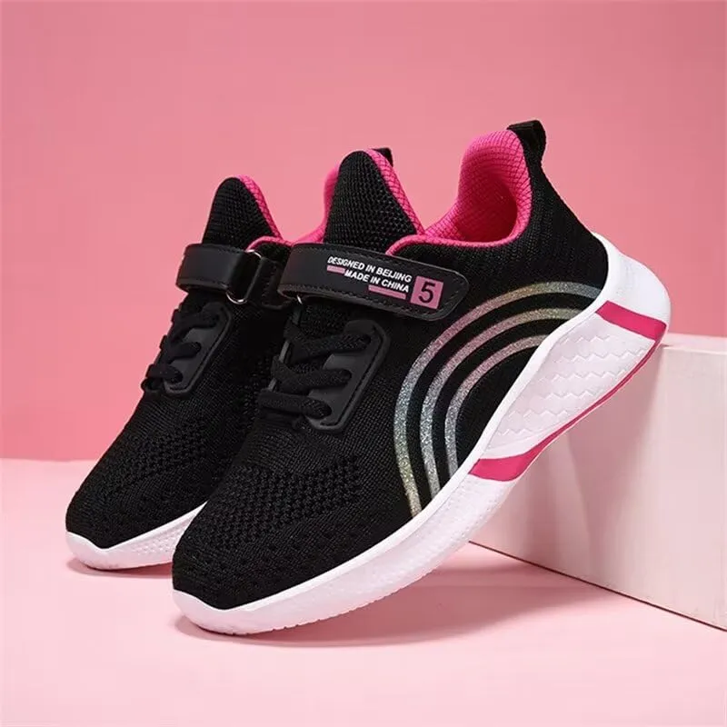 Kids Girl Solid Breathable Sport Shoes for Outdoor School Running Walking