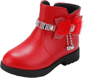 Kids Little Big Girls Boots Lace-Up/Zipper Outdoor Ankle Shoes Ankle Boots Toddler Winter boots Size 2 3 4 5 6 7 8