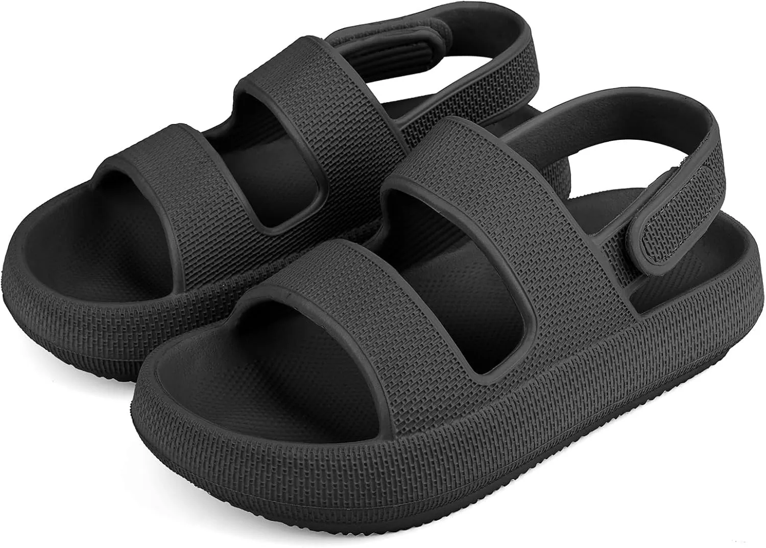 Kids Sandals Boys Girls Cloud Slide Sandals Open Toe Sports Sandals EVA Thick Sole Water Sandals with Hook and Loop Back Strap