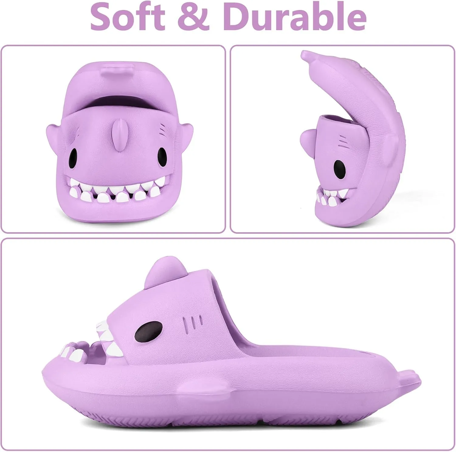 Kids Shark Cloud Slides | Toddler Boys Girls Shower Slippers | Boys Girls Cute Cartoon Fish Flip Flops | Beach Pool Home Sandals | Quick Dry Non-Slip