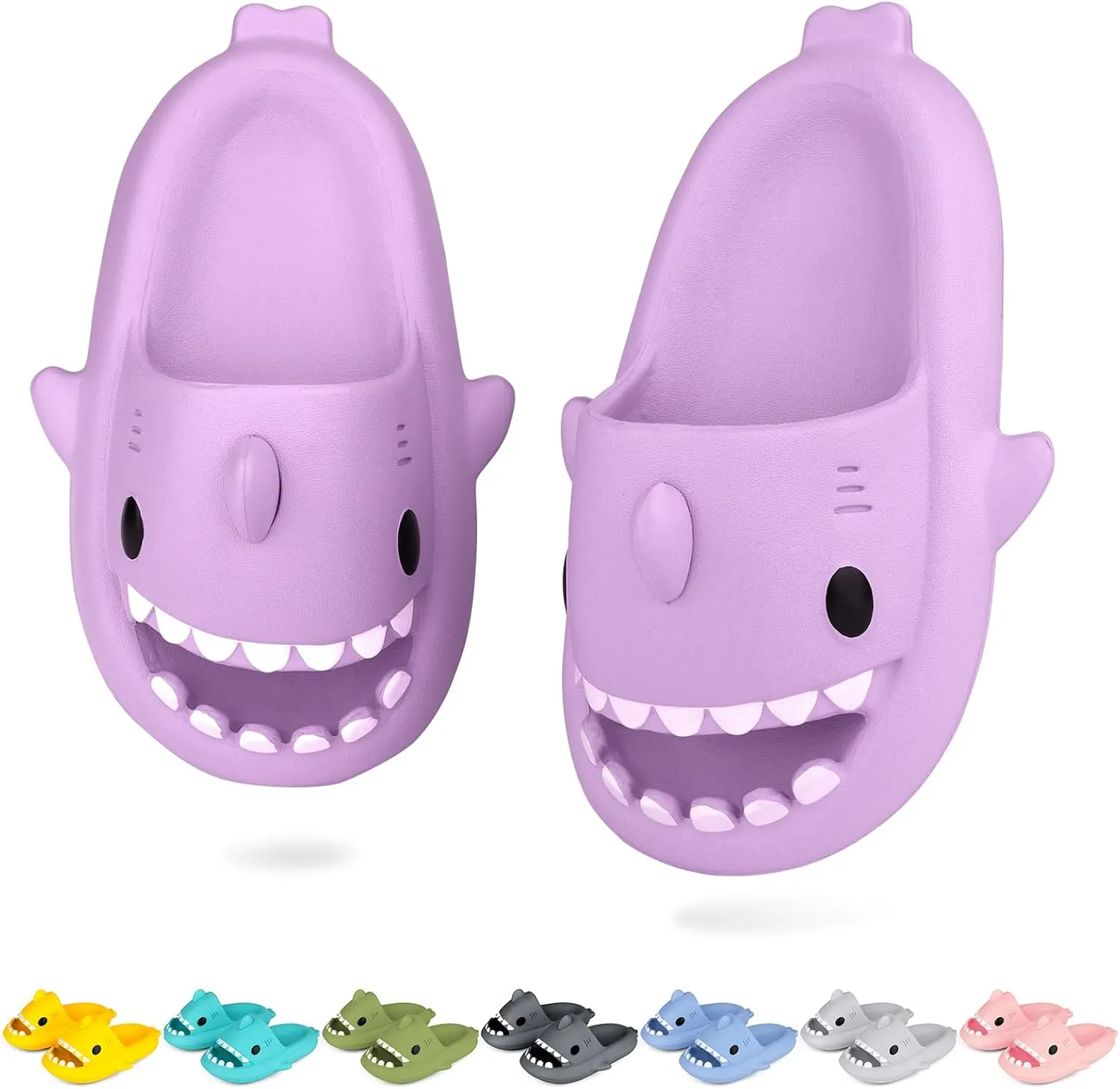 Kids Shark Cloud Slides | Toddler Boys Girls Shower Slippers | Boys Girls Cute Cartoon Fish Flip Flops | Beach Pool Home Sandals | Quick Dry Non-Slip