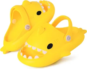 Kids Shark Slides Boys Girls Toddlers Cloud Shower Slippers Cute Cartoon Open Toe Sandals Cushioned Thick Sole Beach Pool Shoes
