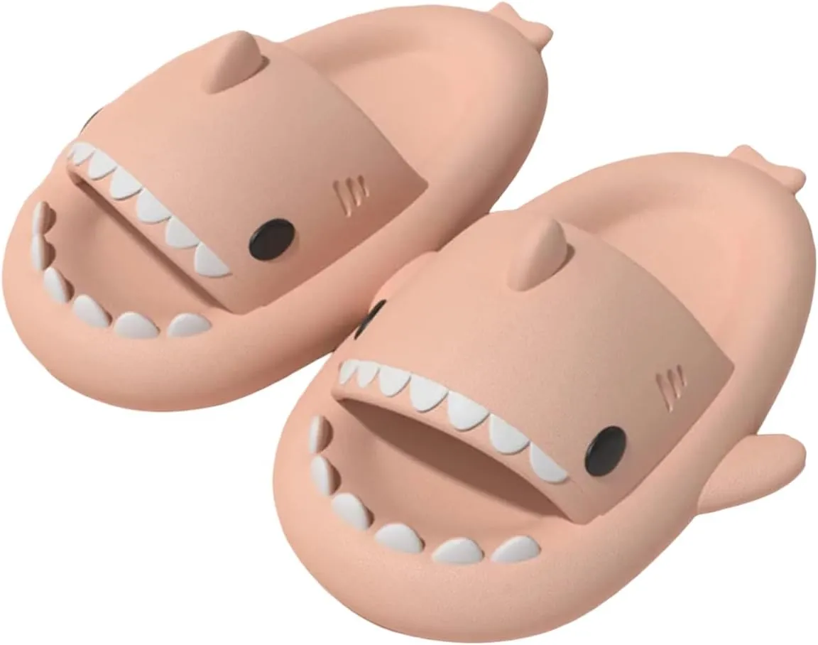 Kids Shark Slides | Toddler Boys Girls Shower Slippers | Boys Girls Cute Cartoon Fish Flip Flops | Beach Pool Home Sandals | Quick Dry Non-Slip | Spring and Summer