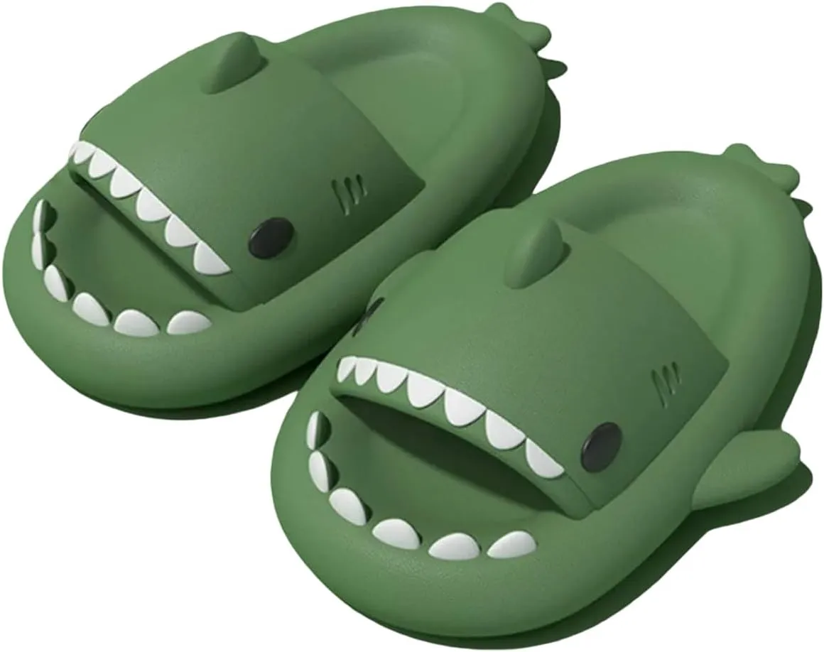 Kids Shark Slides | Toddler Boys Girls Shower Slippers | Boys Girls Cute Cartoon Fish Flip Flops | Beach Pool Home Sandals | Quick Dry Non-Slip | Spring and Summer