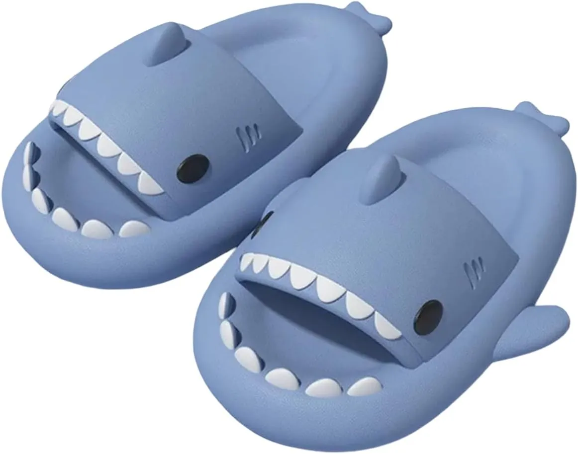Kids Shark Slides | Toddler Boys Girls Shower Slippers | Boys Girls Cute Cartoon Fish Flip Flops | Beach Pool Home Sandals | Quick Dry Non-Slip | Spring and Summer