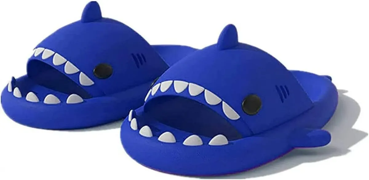 Kids Shark Slides | Toddler Boys Girls Shower Slippers | Boys Girls Cute Cartoon Fish Flip Flops | Beach Pool Home Sandals | Quick Dry Non-Slip | Spring and Summer