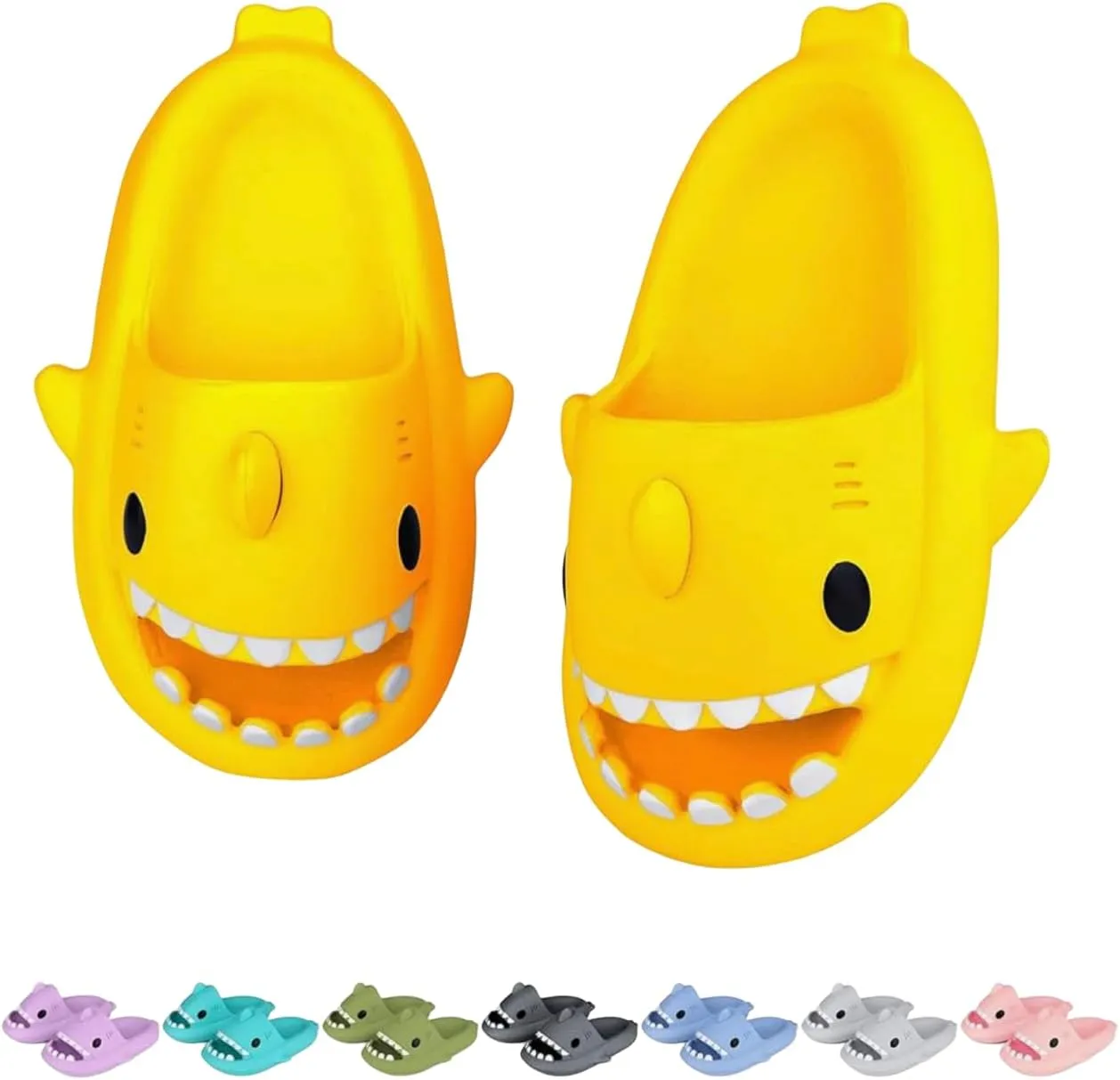 Kids Shark Slides | Toddler Boys Girls Shower Slippers | Boys Girls Cute Cartoon Fish Flip Flops | Beach Pool Home Sandals | Quick Dry Non-Slip | Spring and Summer
