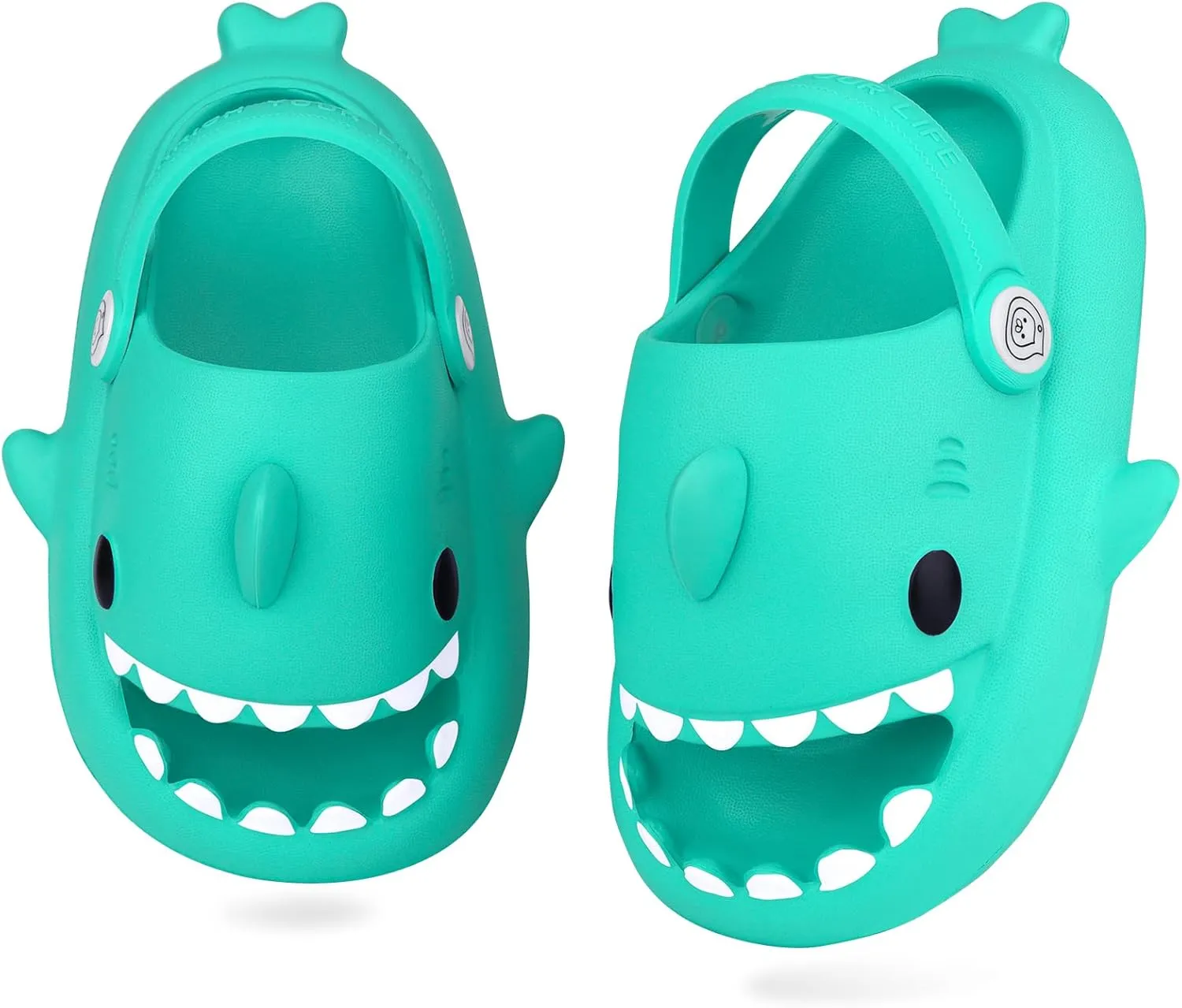 Kids Shark Slides丨Pillow Shower Sandals Quick Dry Slippers丨Toddler Boys Girls Comfy Cloud Slides丨Summer Non-Slip Thick Sole Beach Pool shoes