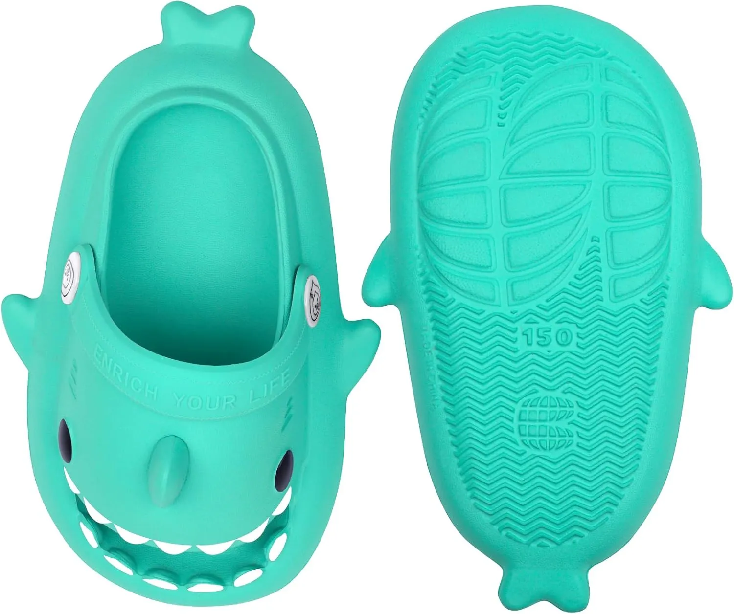 Kids Shark Slides丨Pillow Shower Sandals Quick Dry Slippers丨Toddler Boys Girls Comfy Cloud Slides丨Summer Non-Slip Thick Sole Beach Pool shoes
