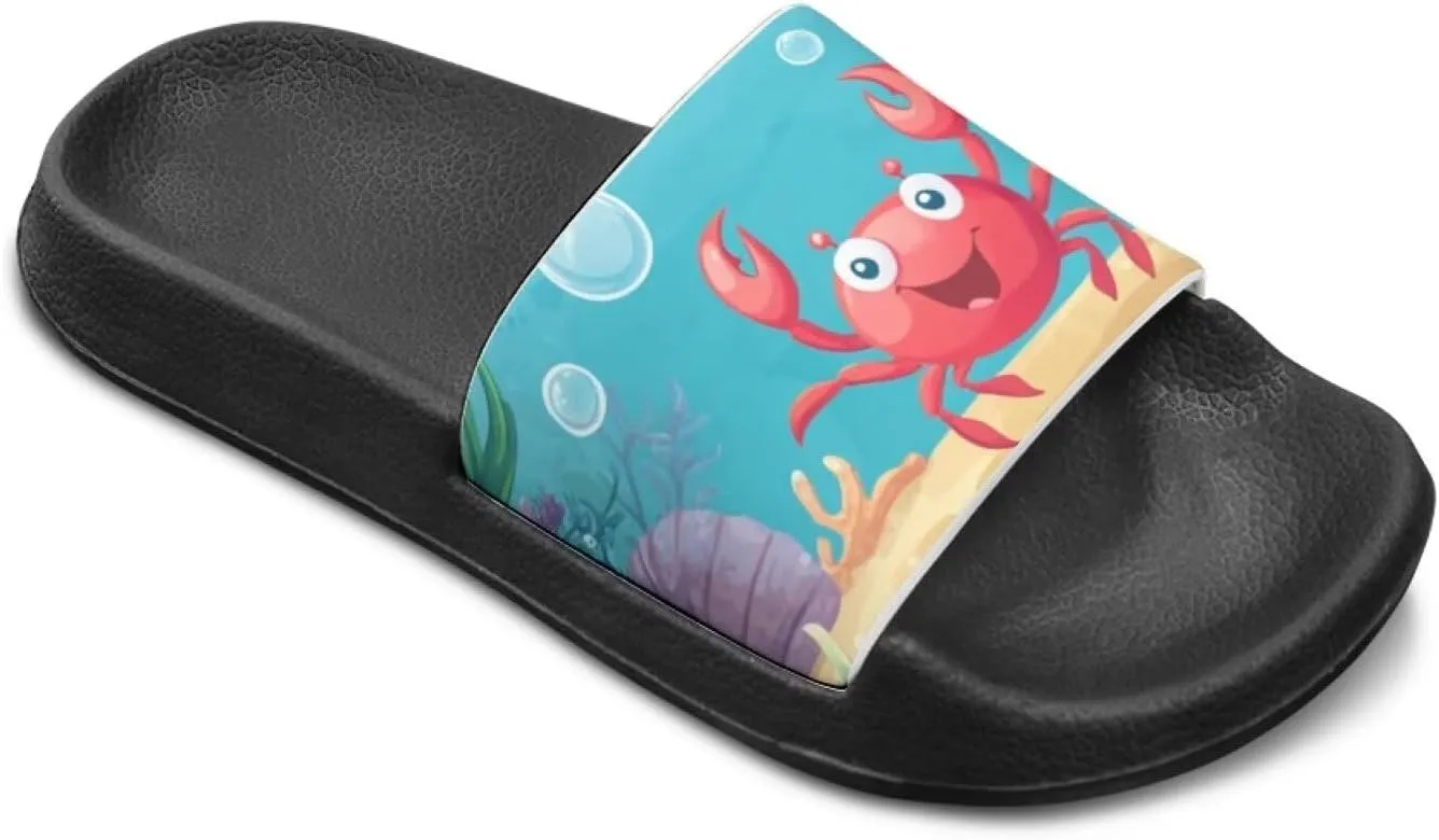 Kids Slides Sandals Non-slip Beach Slides for Girls Boys Waterproof