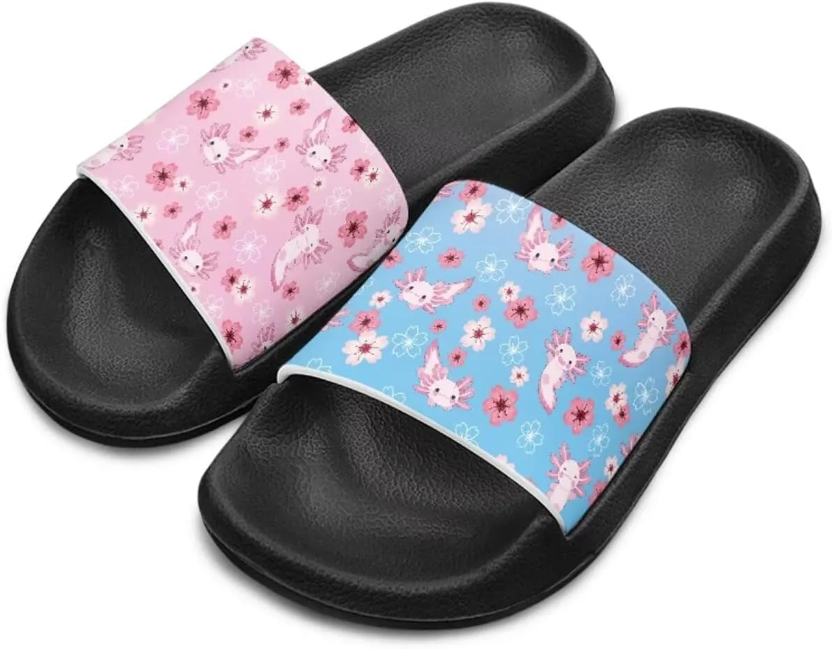 Kids Slippers for Girls Cute Animal Print Sandals Non Slip Quick Drying Shower Slides Bathroom Shoes