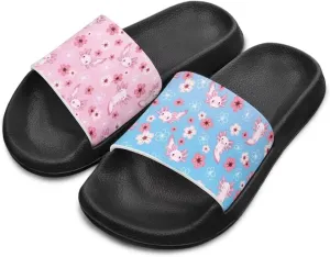 Kids Slippers for Girls Cute Animal Print Sandals Non Slip Quick Drying Shower Slides Bathroom Shoes