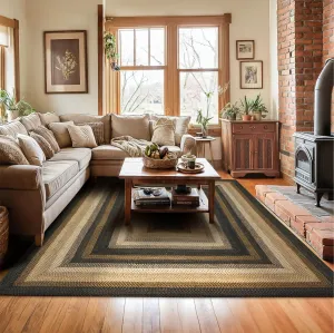 Kilimanjaro Black Braided Jute Rugs