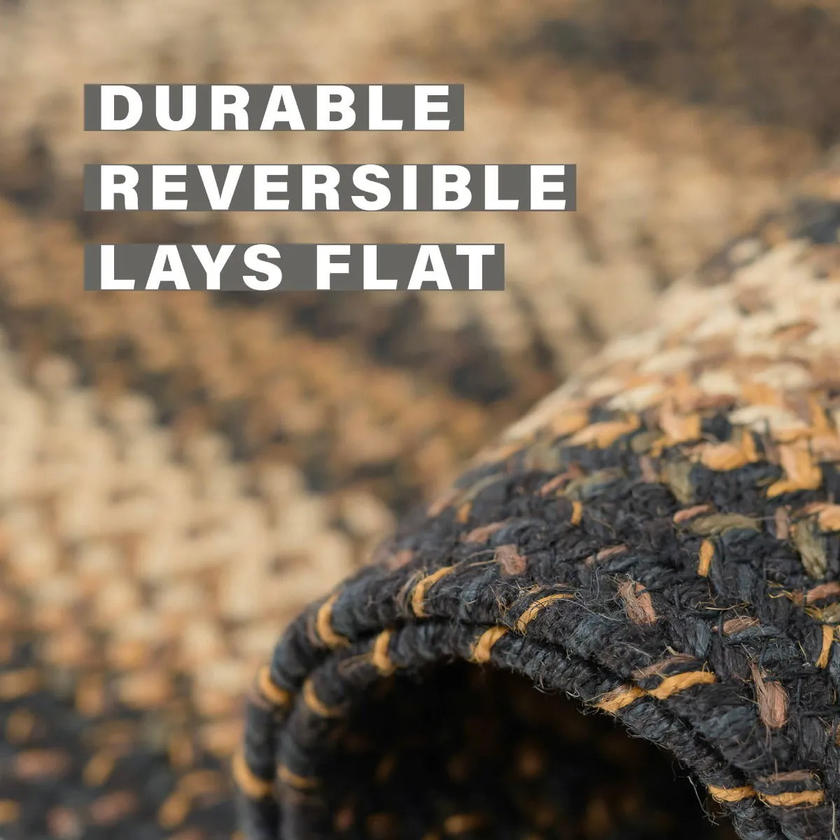Kilimanjaro Black Braided Jute Rugs
