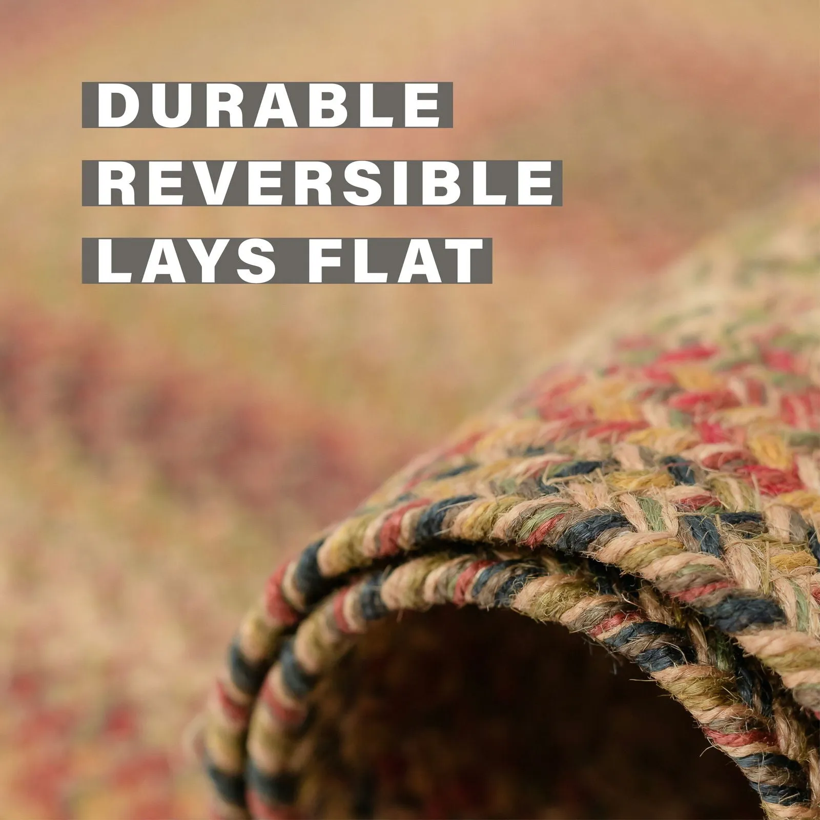 Kingston Multi Color Jute Oval Braided Rugs