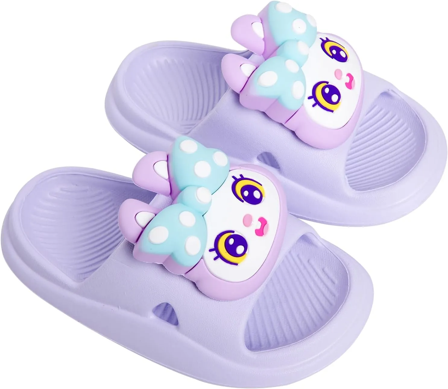 Knemksplanet Toddler Boys Girls Slippers Bunny Unicorn Pillow Sandals Summer Quick Dry Bathroom Slides Beach Water Non-Slip Kids Shower Shoes