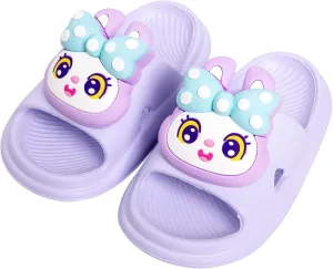 Knemksplanet Toddler Boys Girls Slippers Bunny Unicorn Pillow Sandals Summer Quick Dry Bathroom Slides Beach Water Non-Slip Kids Shower Shoes