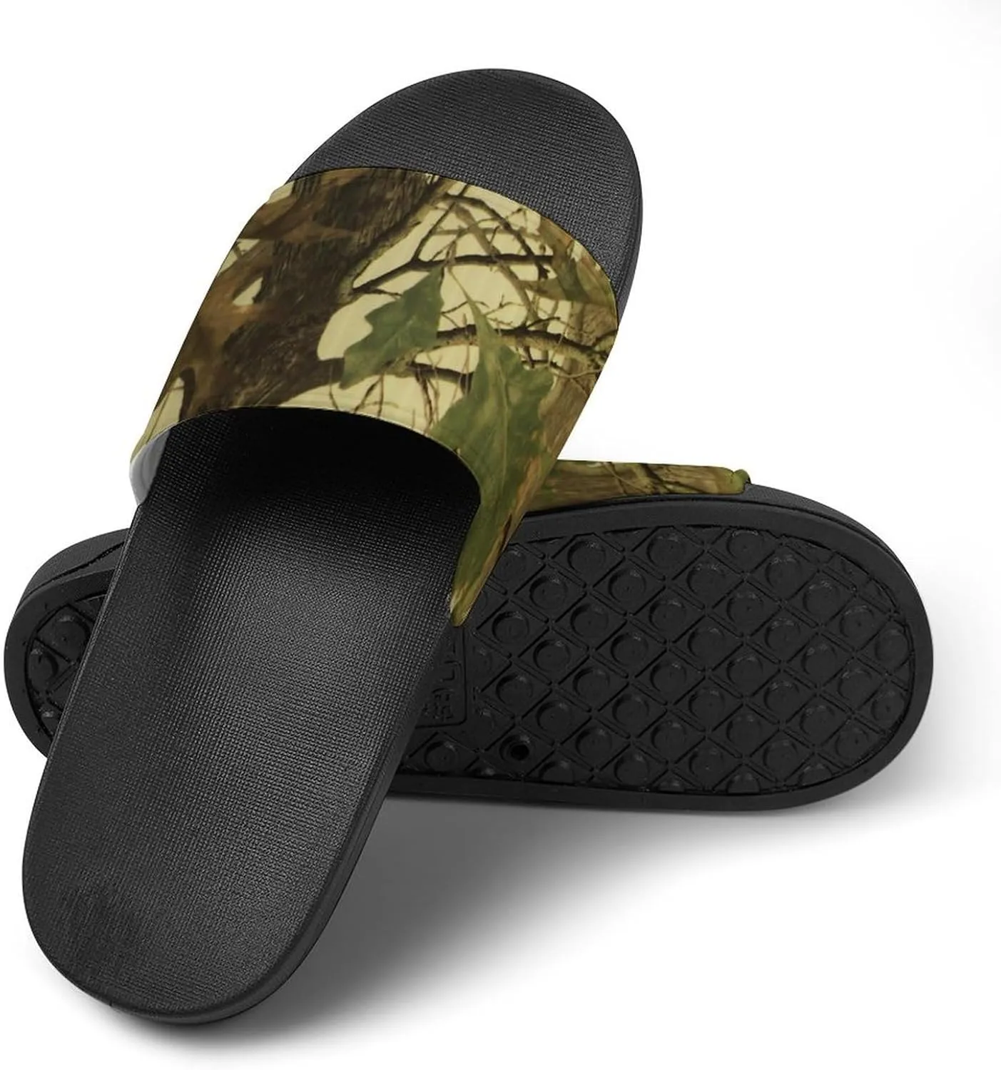 Leaves Camouflage Hunting Shower Shoes PVC Home Slippers Non-Slip Quick Drying Bathroom Slipper for Indoor And Outdoor