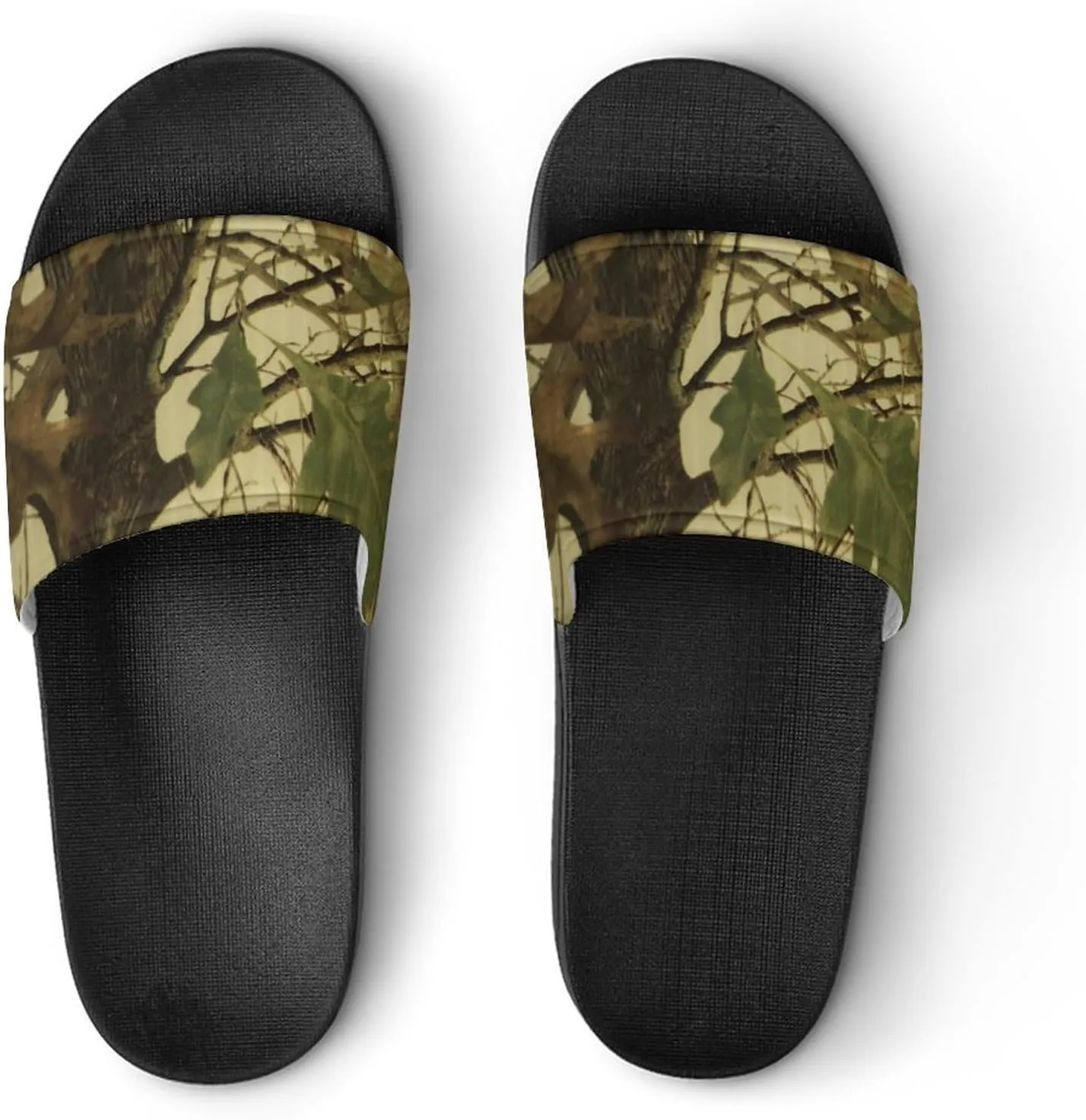 Leaves Camouflage Hunting Shower Shoes PVC Home Slippers Non-Slip Quick Drying Bathroom Slipper for Indoor And Outdoor