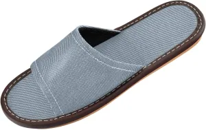 Light Slate Gray Mens Shower Slippers Washable Anti-slip Sandals for Travel Bedroom Outdoor