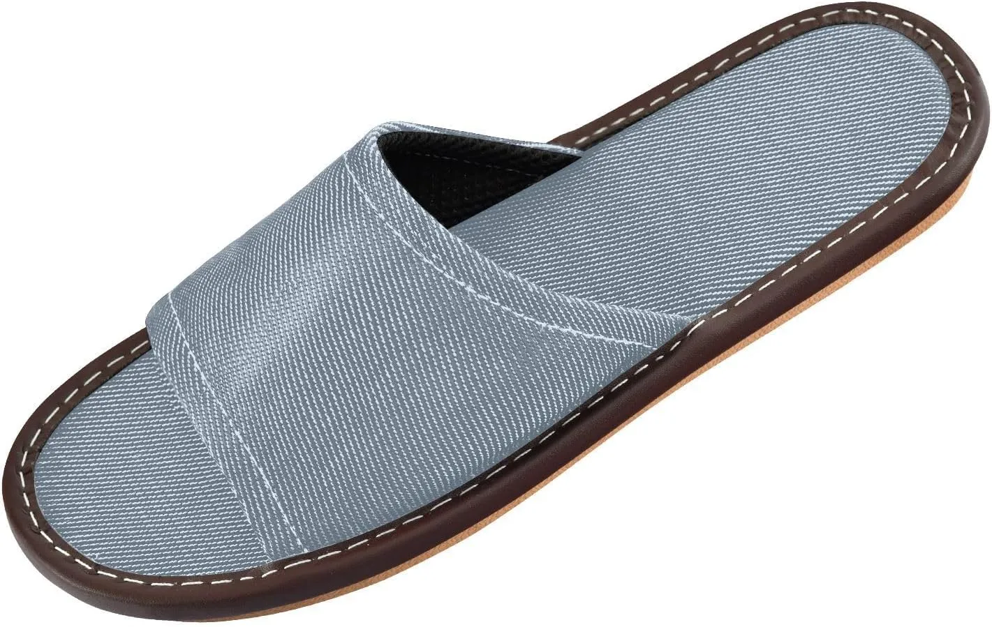 Light Slate Gray Mens Shower Slippers Washable Anti-slip Sandals for Travel Bedroom Outdoor