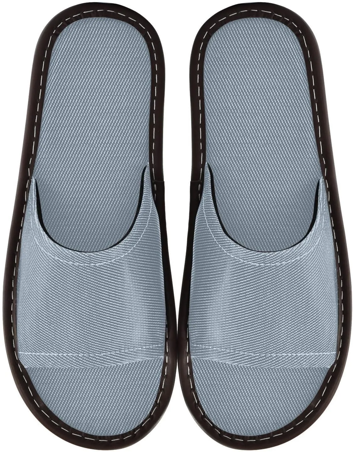 Light Slate Gray Mens Shower Slippers Washable Anti-slip Sandals for Travel Bedroom Outdoor