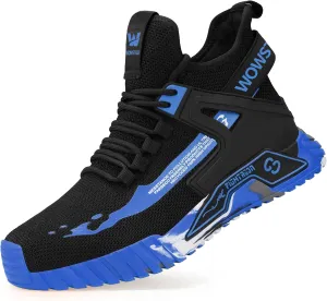 Lightweight Work Safety Steel Toe Sneakers, Durable Breathable Light Construction Tennis Shoes