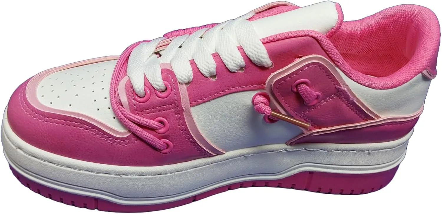 Liliana Women's Low-top Fashion Sneakers, High Platform Comfortable Lace up Casual Shoes Timothy-1