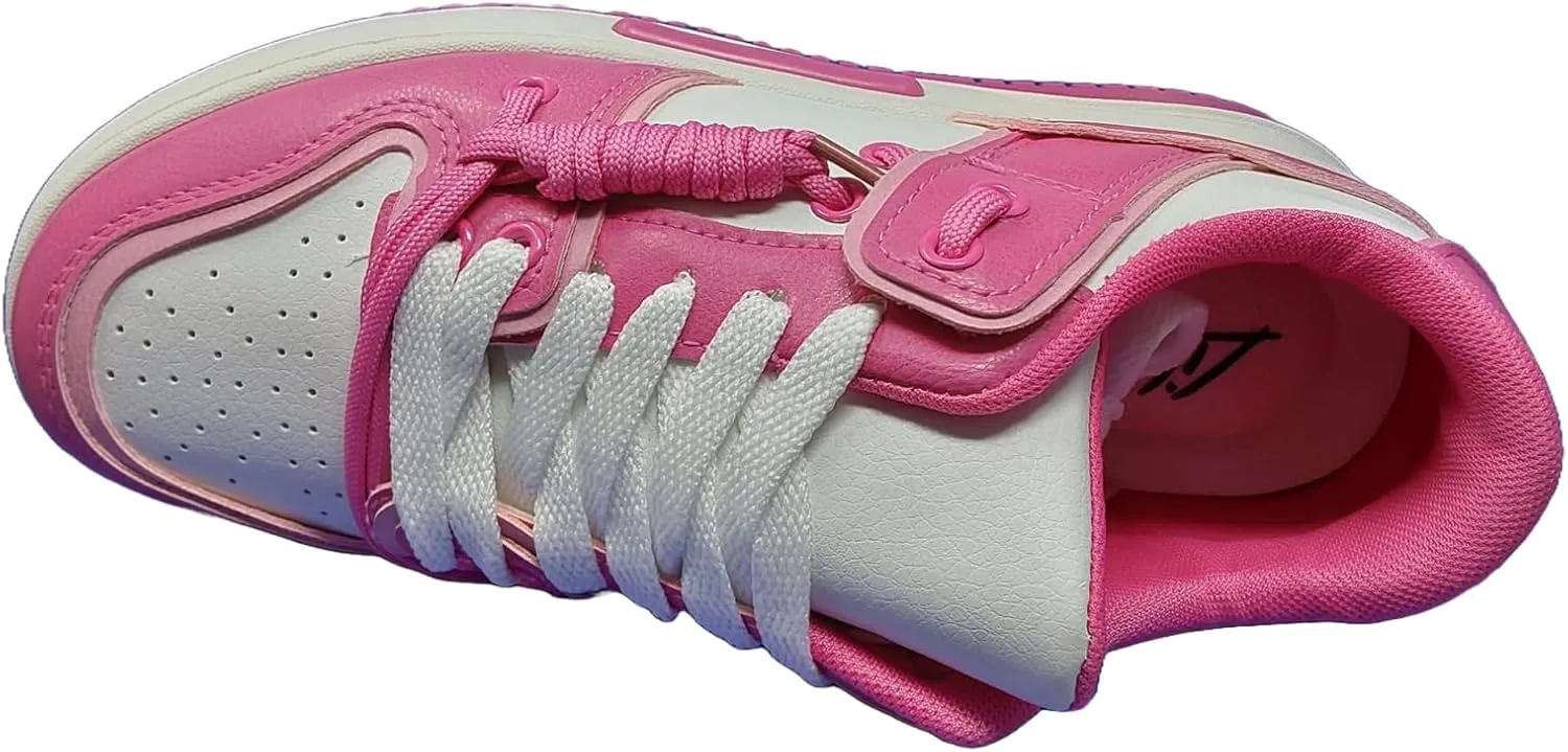 Liliana Women's Low-top Fashion Sneakers, High Platform Comfortable Lace up Casual Shoes Timothy-1