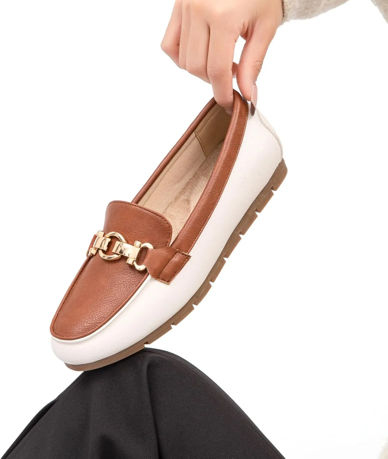 Loafers for Women Business Casual Shoes Comfortable & Lightweight Penny Loafers Slip On Work Flats