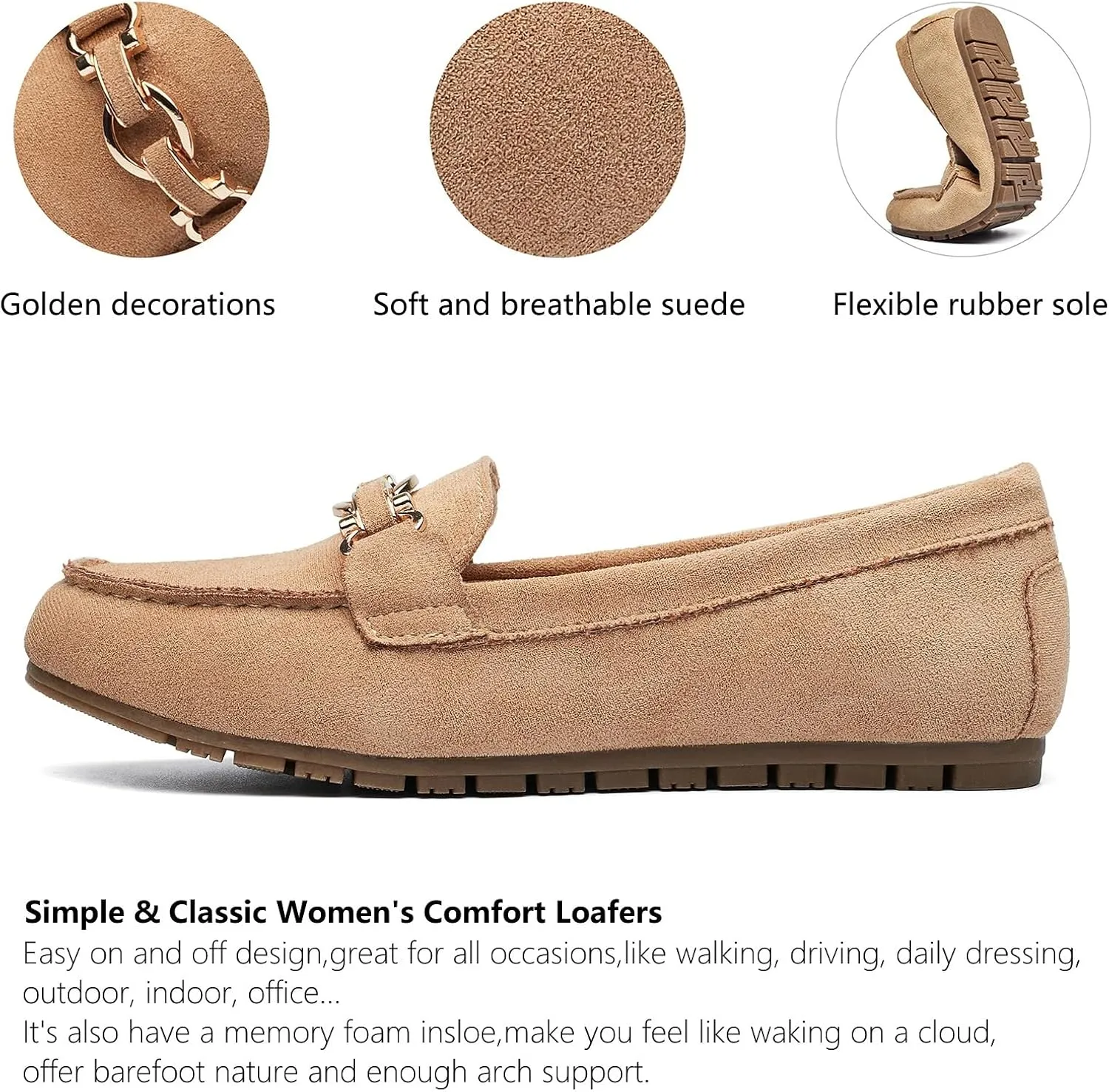 Loafers for Women Business Casual Shoes Comfortable & Lightweight Penny Loafers Slip On Work Flats