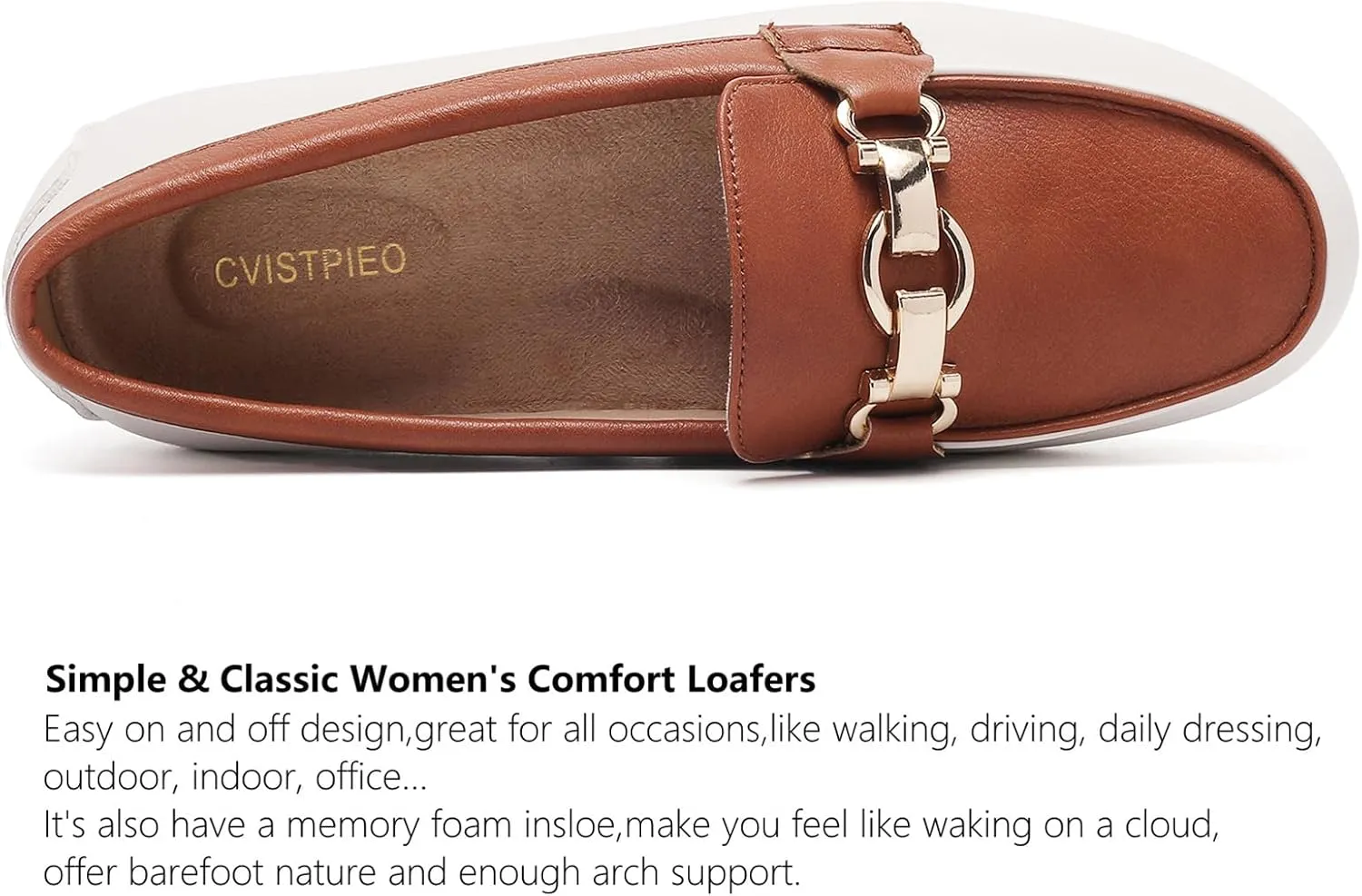 Loafers for Women Business Casual Shoes Comfortable & Lightweight Penny Loafers Slip On Work Flats