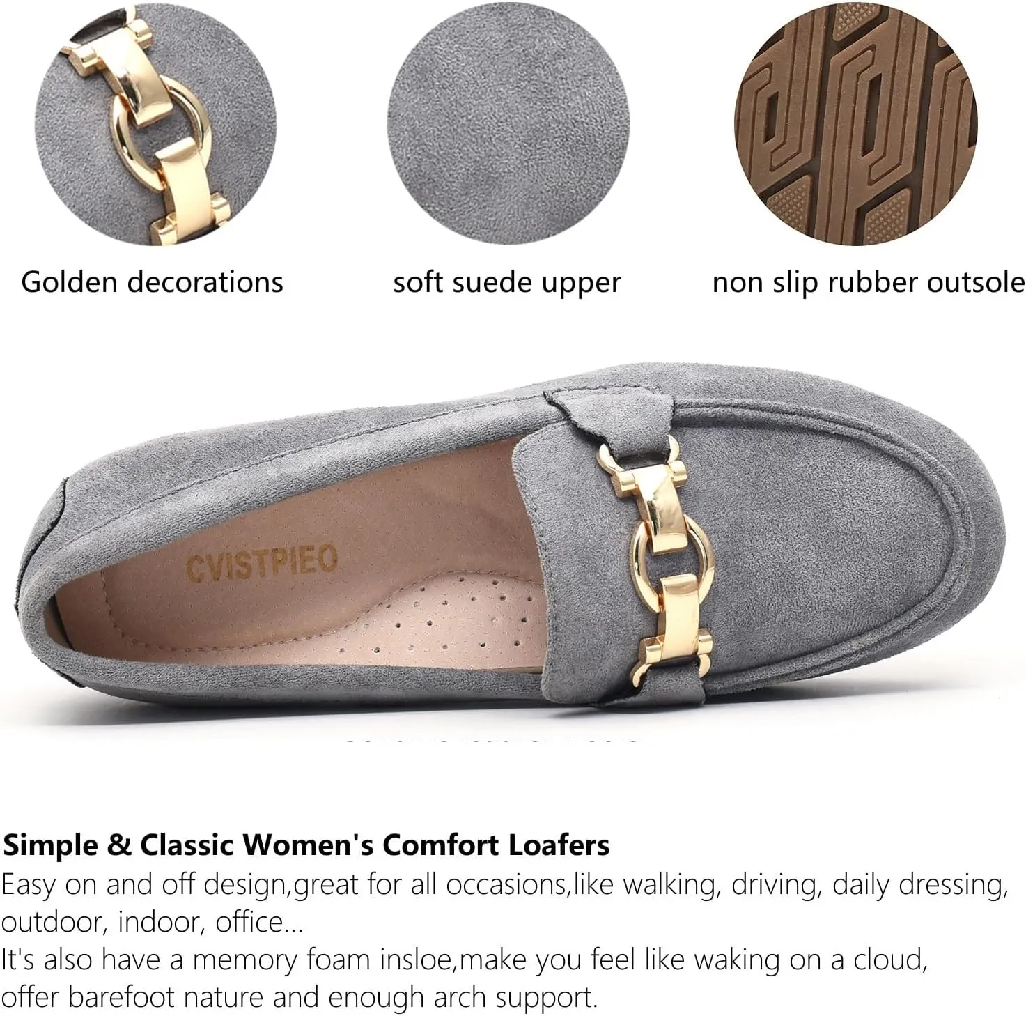 Loafers for Women Business Casual Shoes Comfortable & Lightweight Penny Loafers Slip On Work Flats