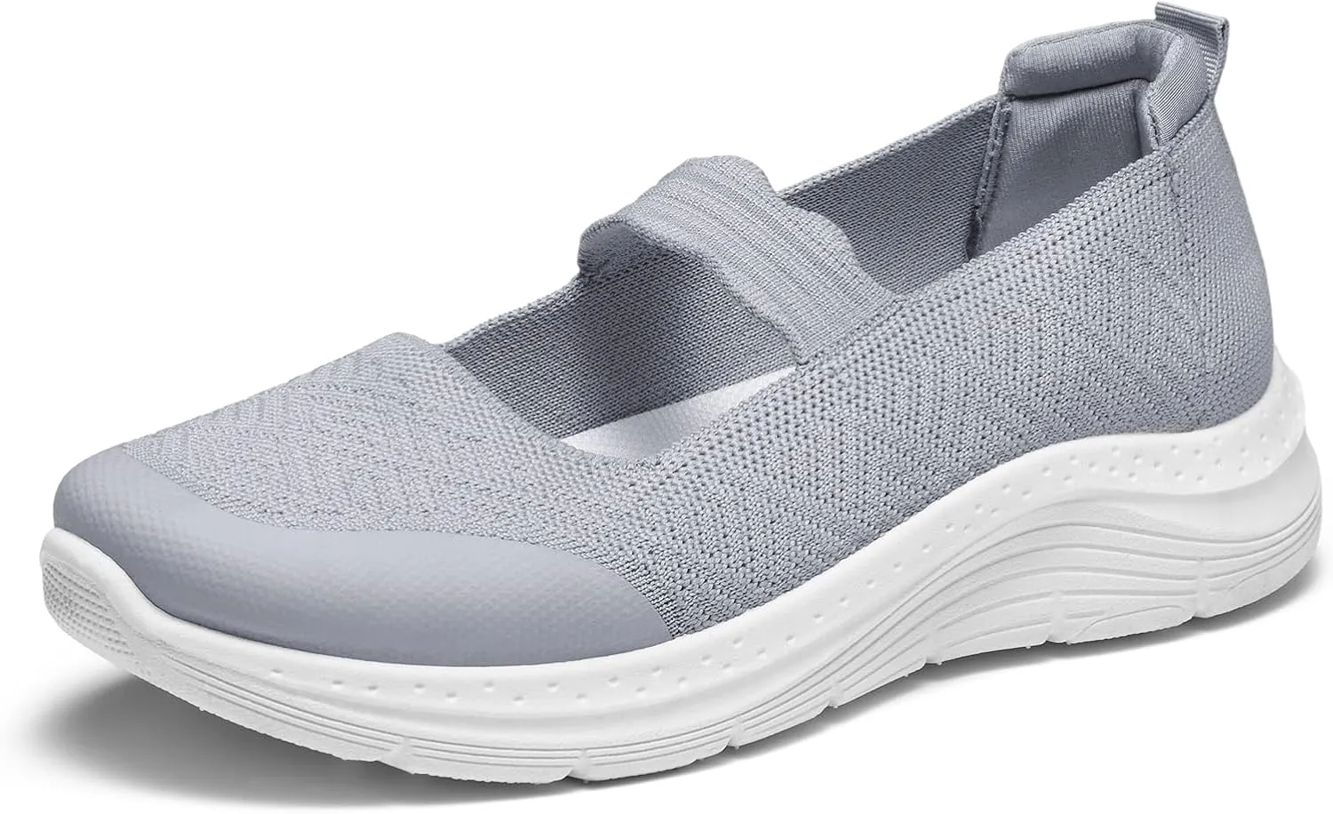 Mary Jane Flats Comfortable Lightweight Walking Shoes Breathable Non Slip Dressy Casual Knit Flats for Women