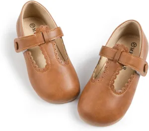 Meckior Toddler Little Girl Mary Jane Dress Shoes Ballet Flats for Girl Party School Shoes Bowknot Princess Shoes