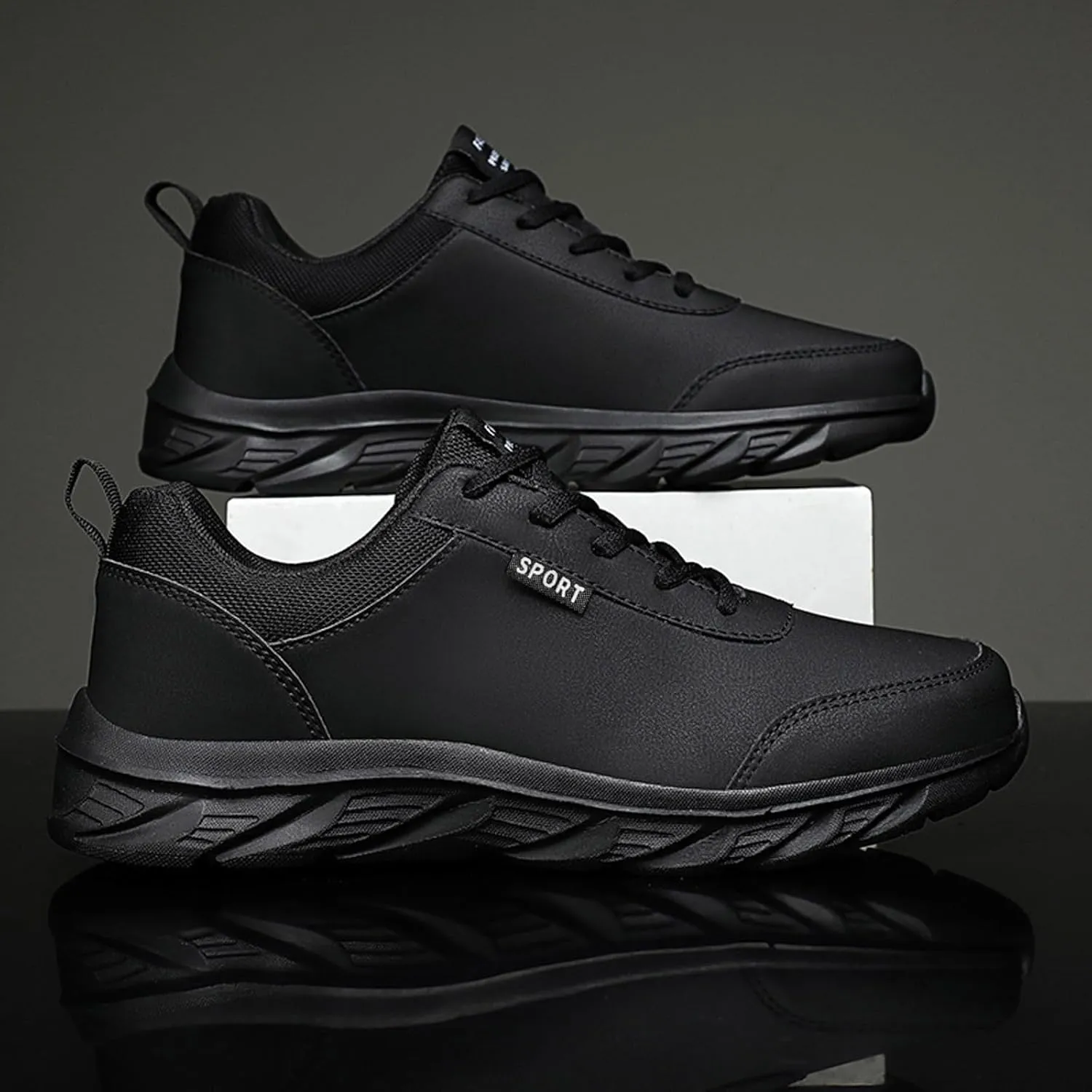 Men Walking Shoes Wide Hiking Shoes Waterproof Outdoor Work Shoes Trails Sneakers Casual Comfortable Trekking Shoes