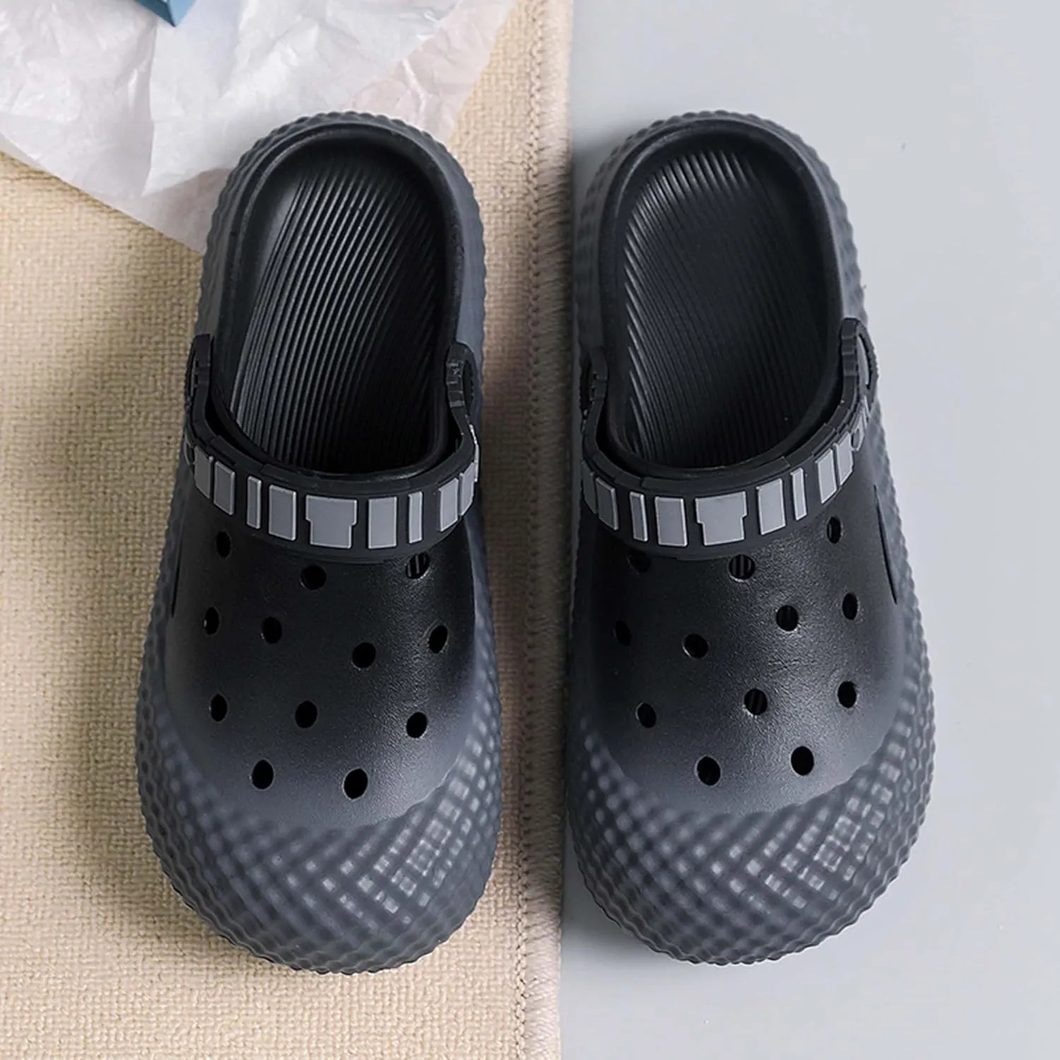 Men's and Women's Fashionable Sandals for Summer Breathable Non Slip Walking Leisure Wooden Clogs Garden Shoes Lightweight Quick Drying Beach Sandals Water Sports Shoes