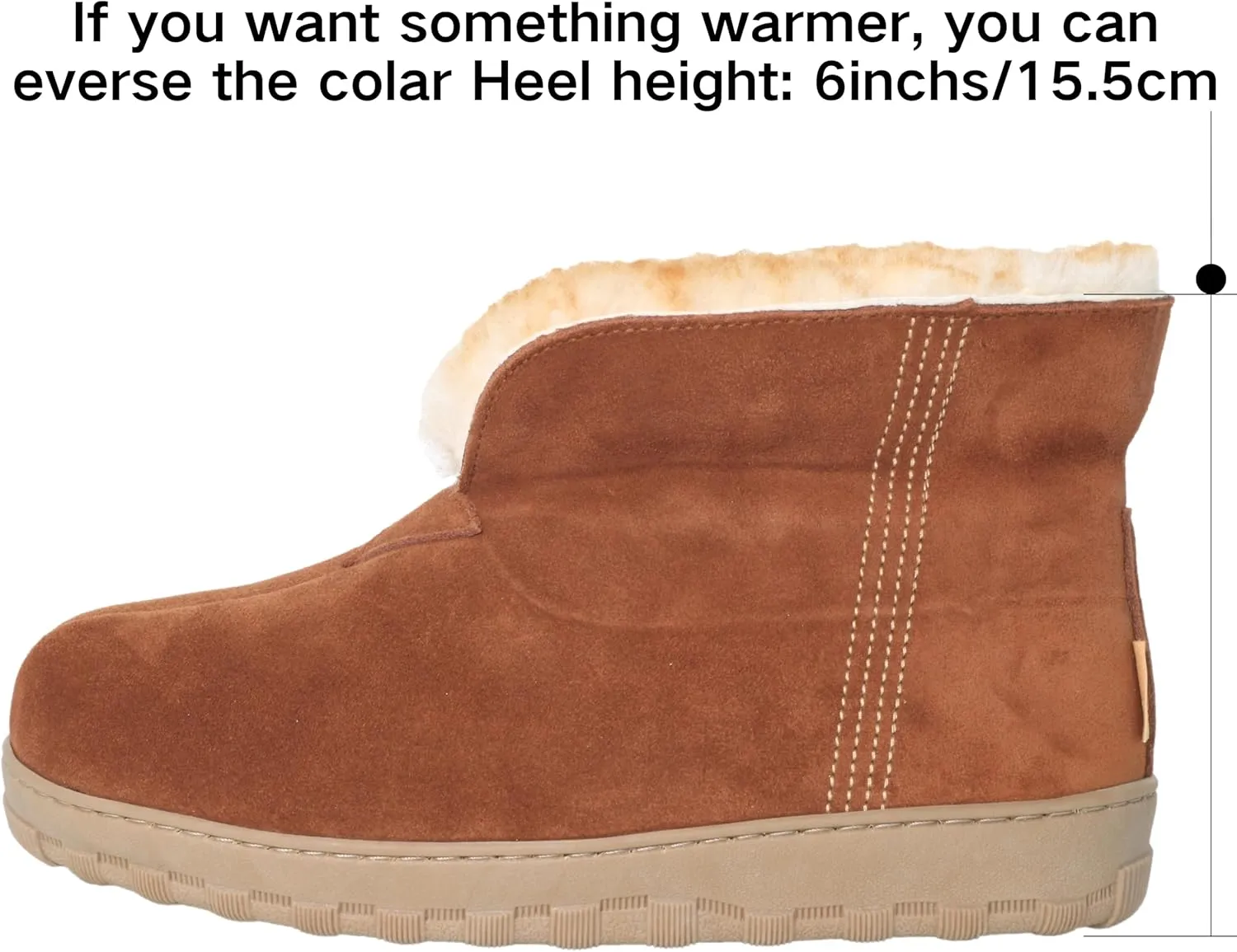 Men's Boot Indoor/Outdoor Memory Foam Alpine Camping Cozy Slipper House Shoe