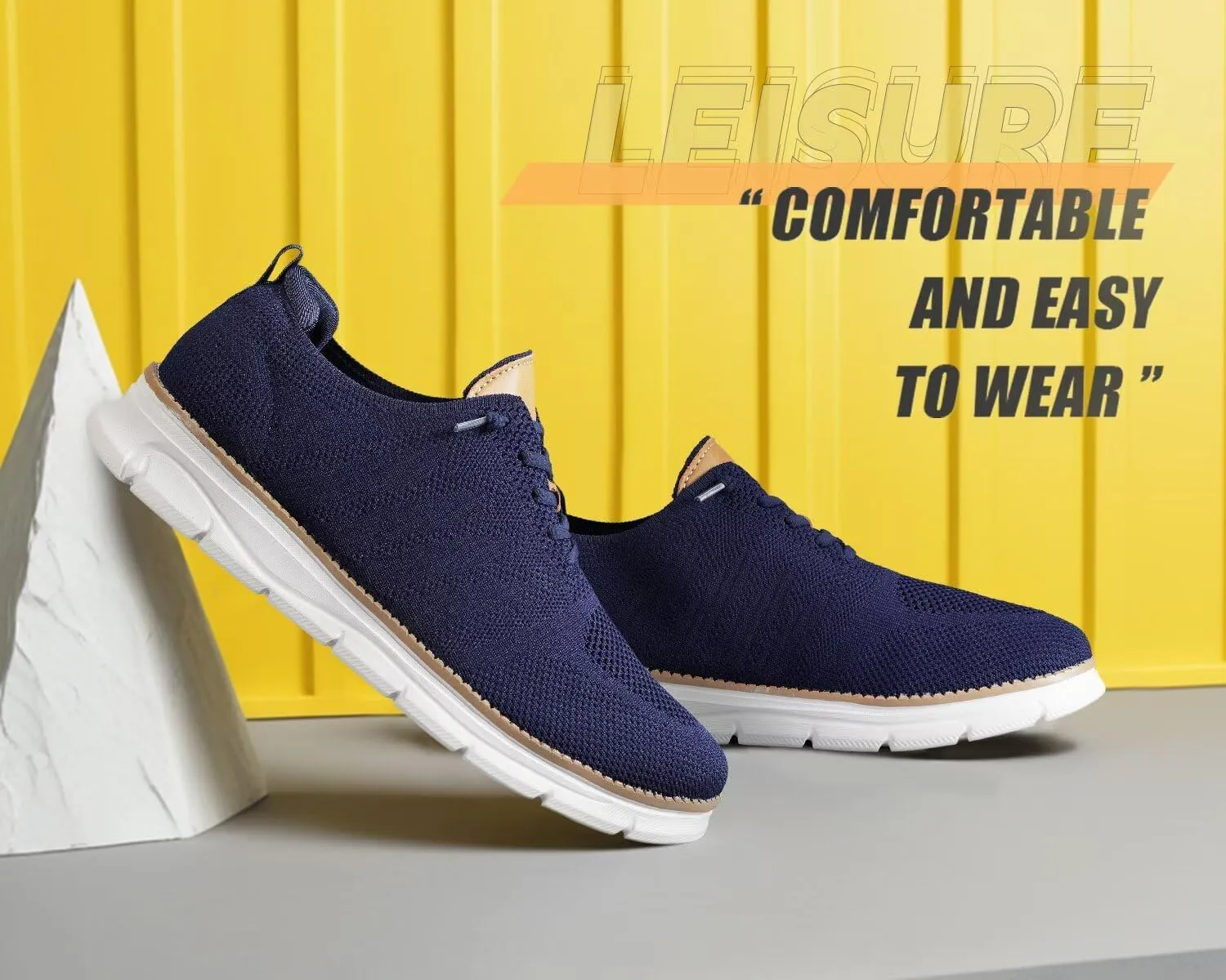 Mens Casual Oxfords Shoes Mesh Slip On Fashion Walking Dress Sneakers Work Lightweight Breathable Soft Sole