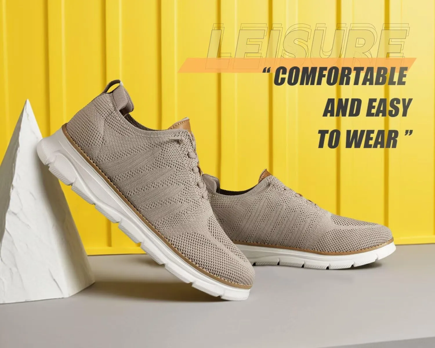 Mens Casual Oxfords Shoes Mesh Slip On Fashion Walking Dress Sneakers Work Lightweight Breathable Soft Sole