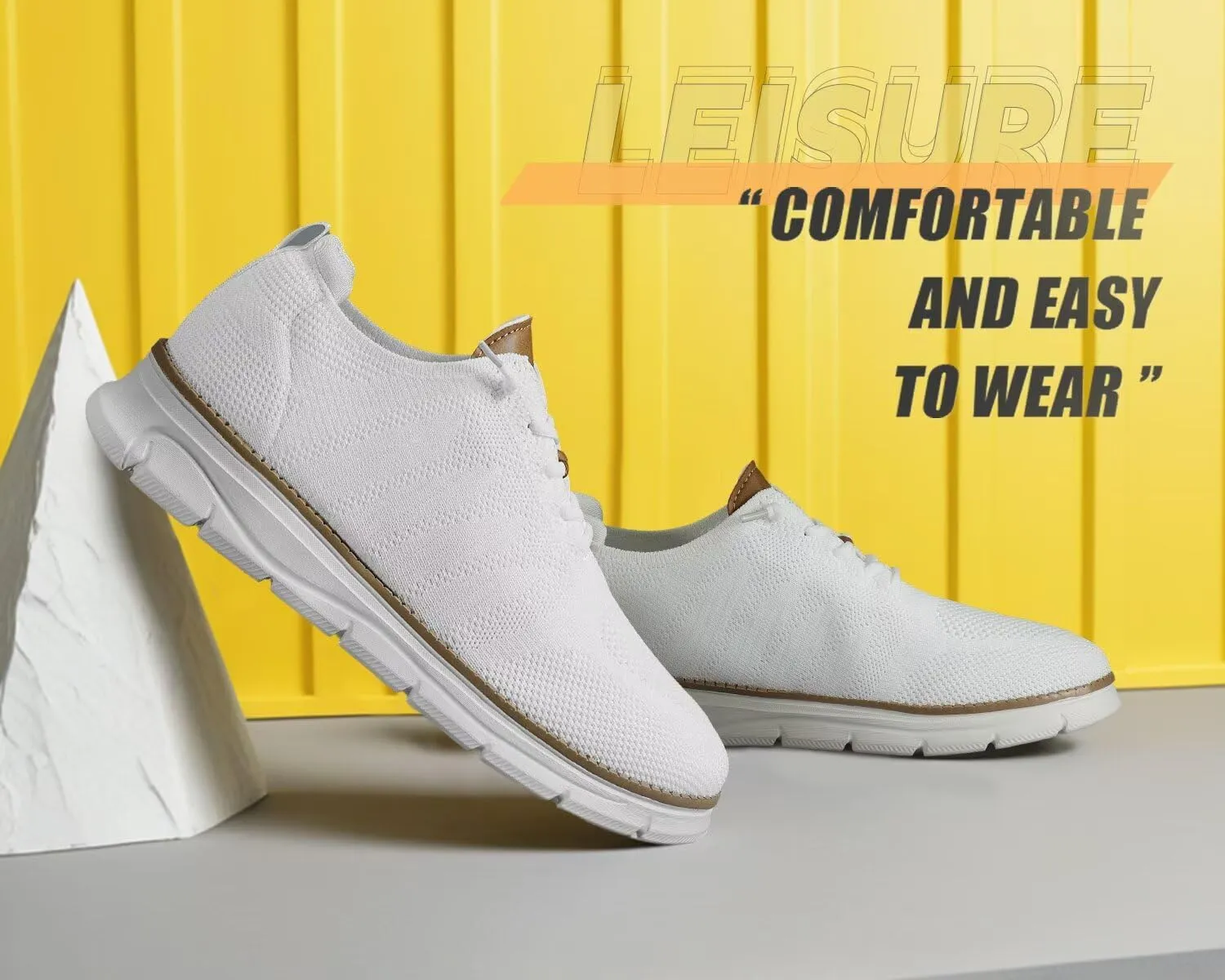 Mens Casual Oxfords Shoes Mesh Slip On Fashion Walking Dress Sneakers Work Lightweight Breathable Soft Sole