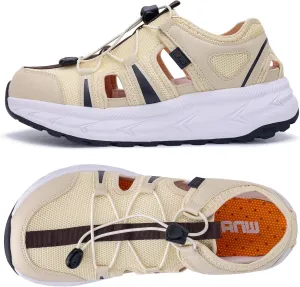 Mens Closed Toe Wide Width Hiking Sandals Summer Walking Water Shoes Comfortable Recovery Fisherman Sport Sandals