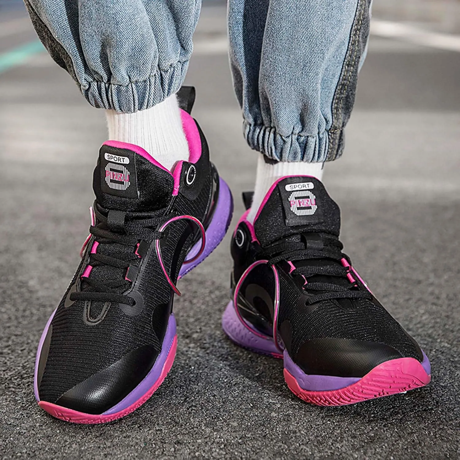 Men's Fashion Basketball Shoes Youth Indoor or Outdoor Professional Competition Training Sneakers Women's Anti-Slip Jogging Tennis Sneakers