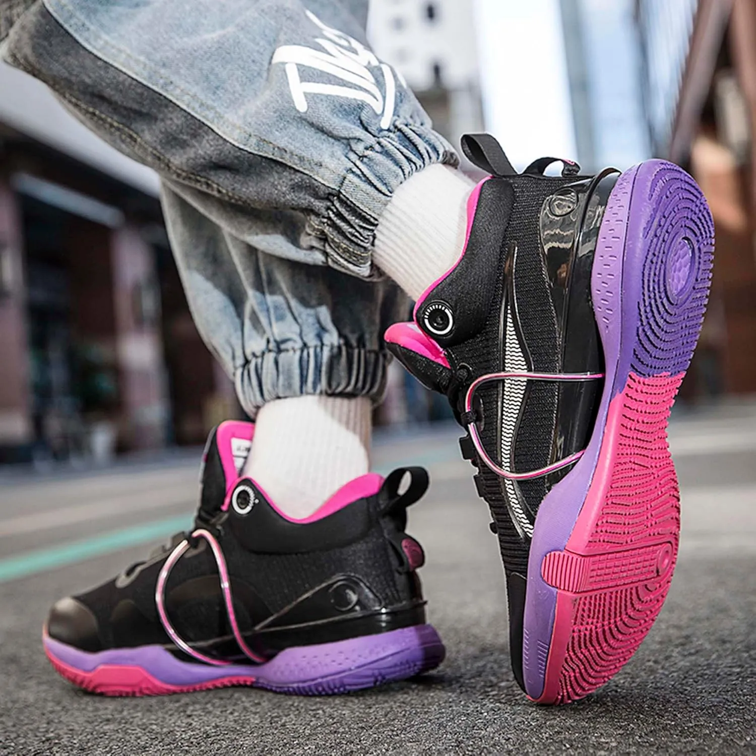 Men's Fashion Basketball Shoes Youth Indoor or Outdoor Professional Competition Training Sneakers Women's Anti-Slip Jogging Tennis Sneakers