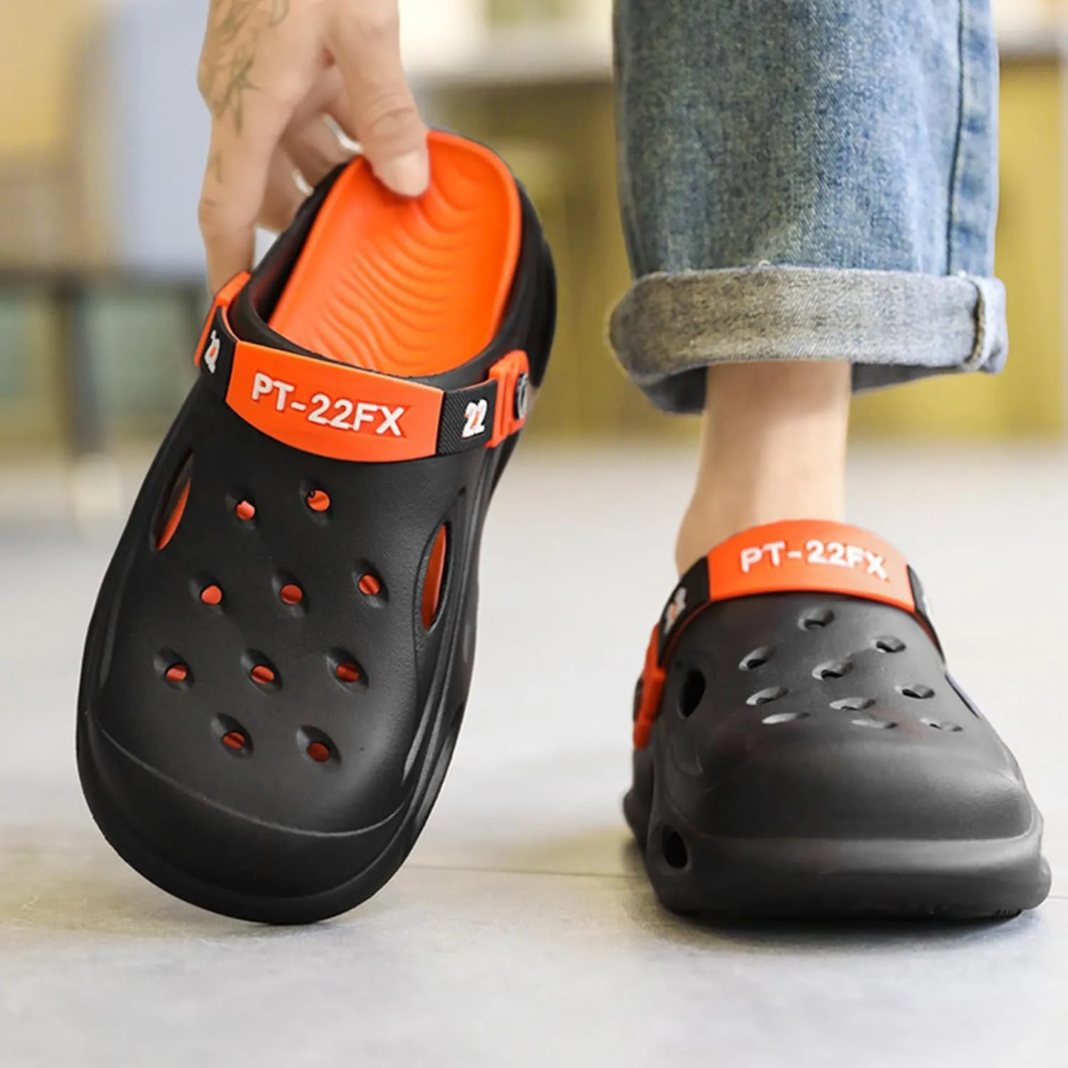 Men's Fashion EVA Slippers, Non-slip Quick Dry Open Toe Slippers, Indoor Outdoor Walking, Men's Summer Beach Slippers Sandals Dual Use