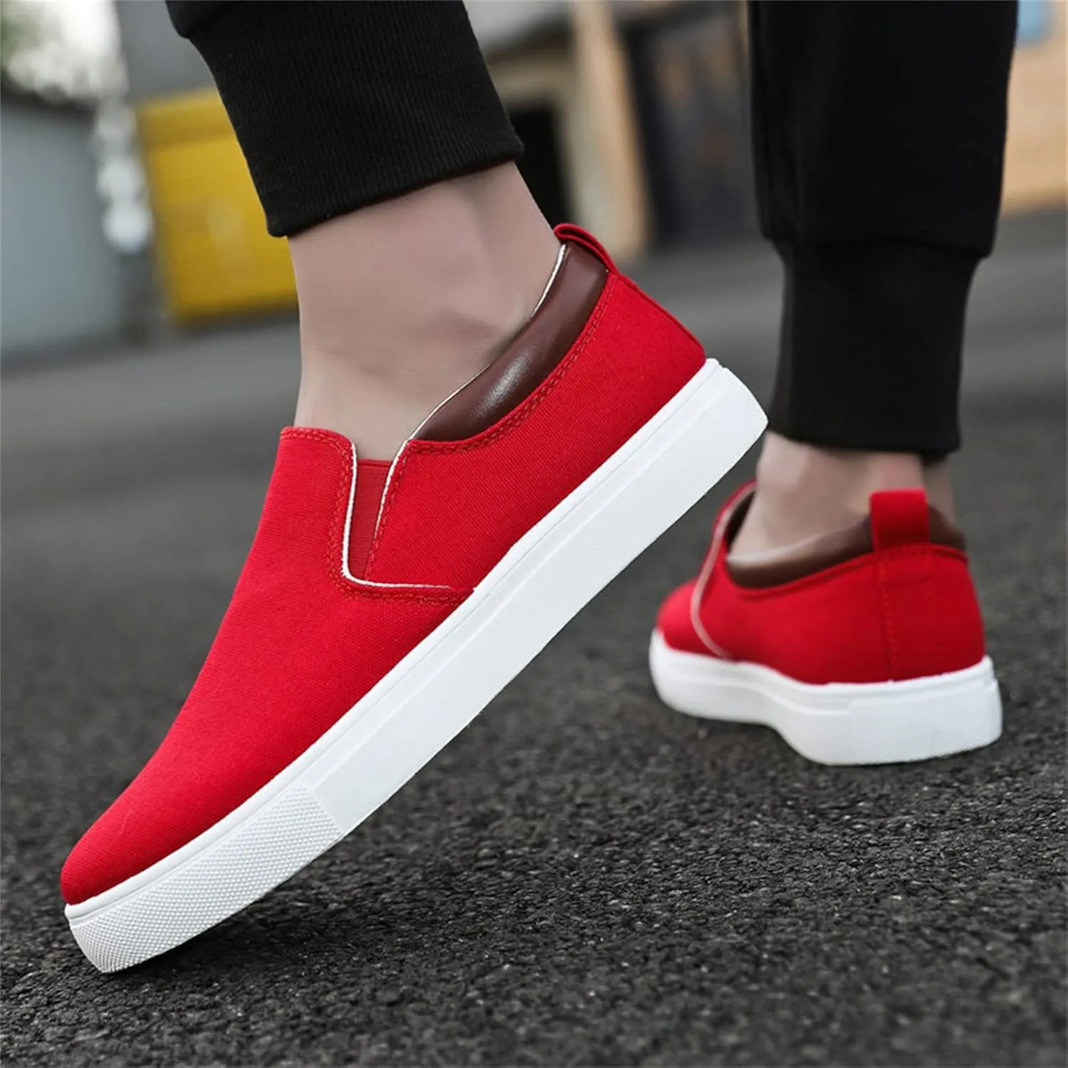 Mens Fashion Solid Color Canvas Flat Bottom Comfortable Running Casual Shoes Men S Shoes Casual Men's Sport Boots Men Shoes
