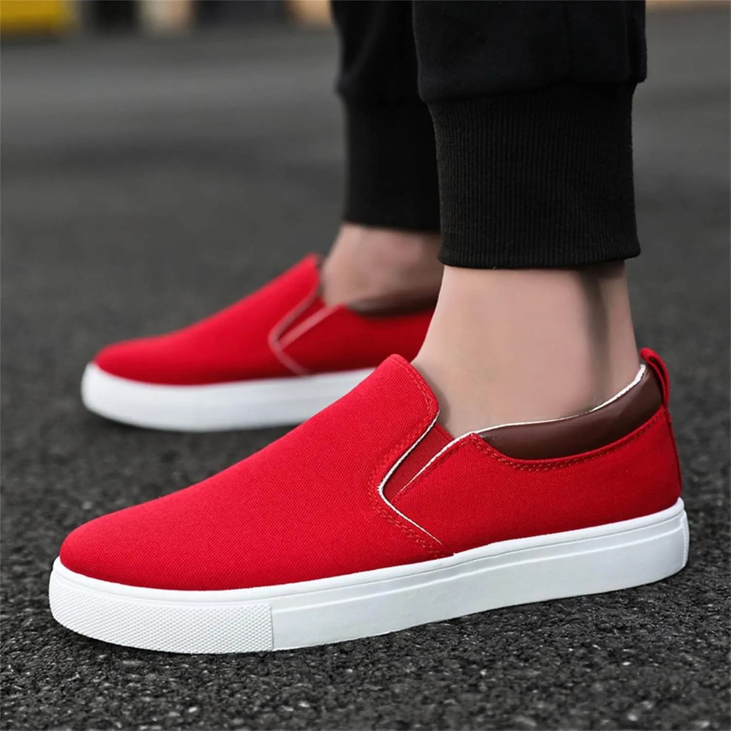 Mens Fashion Solid Color Canvas Flat Bottom Comfortable Running Casual Shoes Men S Shoes Casual Men's Sport Boots Men Shoes