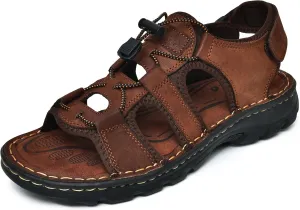 Mens Leather Sandals Athletic Fisherman Sandal Casual Summer Shoes for Men Outdoor